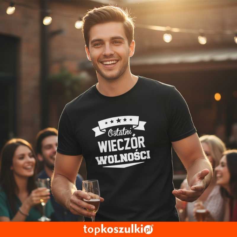 Męska koszulka - Ostatni wieczór wolności - wieczór kawalerski t-shirt od S-4XL