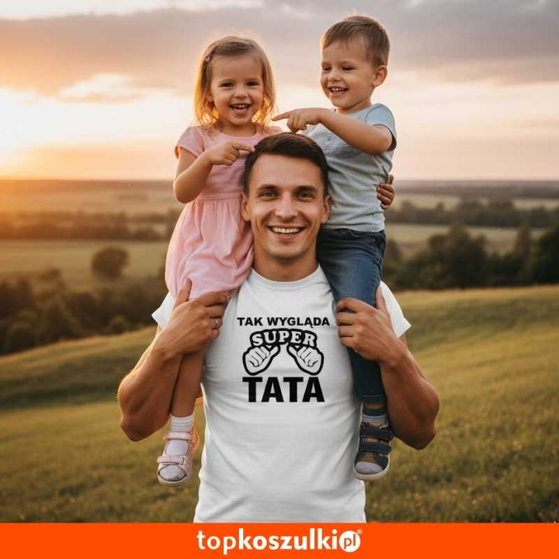 Męska koszulka - Tak wygląda super tata, najnowszy t-shirt dla niego.