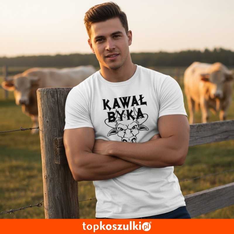 męska koszulka - kawał byka.