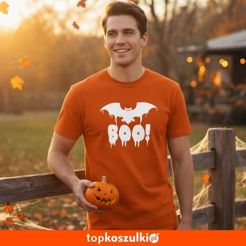 męska koszulka - nietoperz boo.