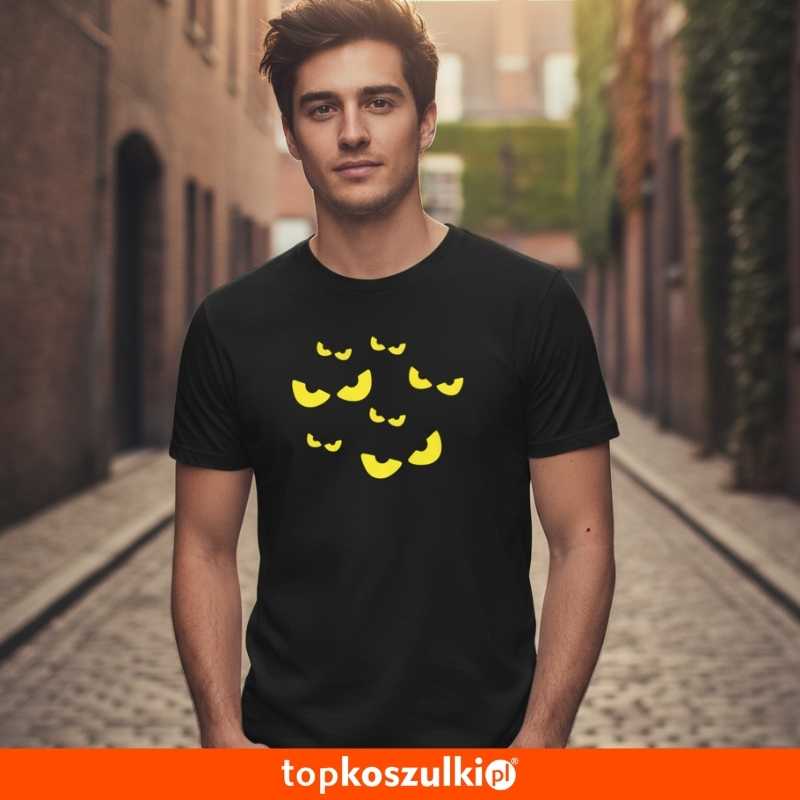 męska koszulka - oczy nietoperza