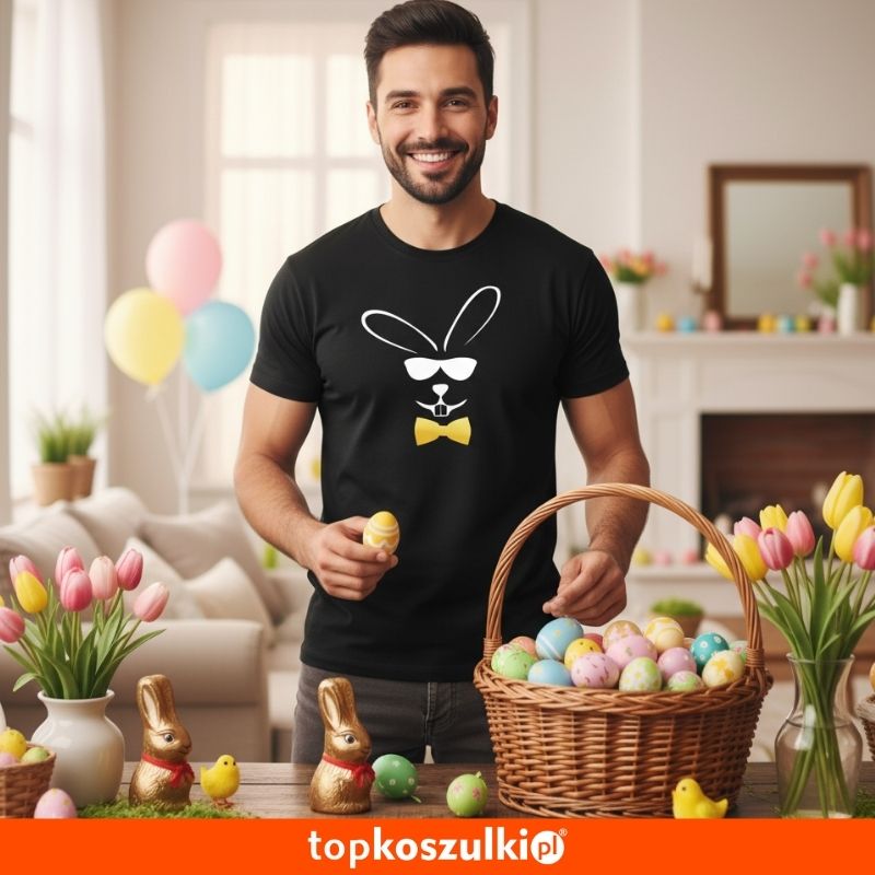 męska koszulka - pan zając