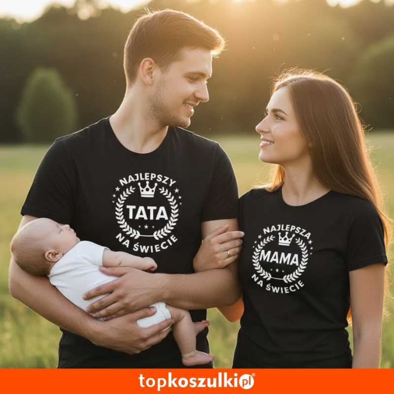 zestaw koszulek damska i męska - najlepsza mama i najlepszy tata na świecie 05